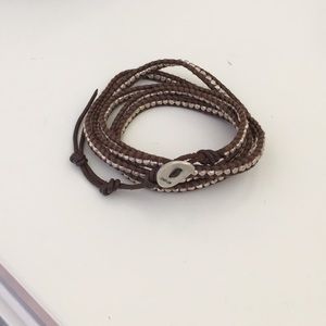 Silver and leather Chan Luu Bracelet